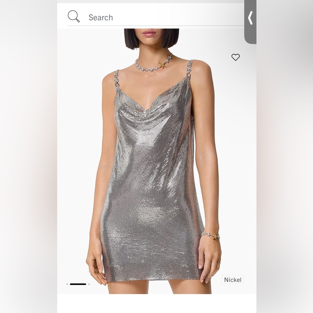 Silver Metallic Versace Dress